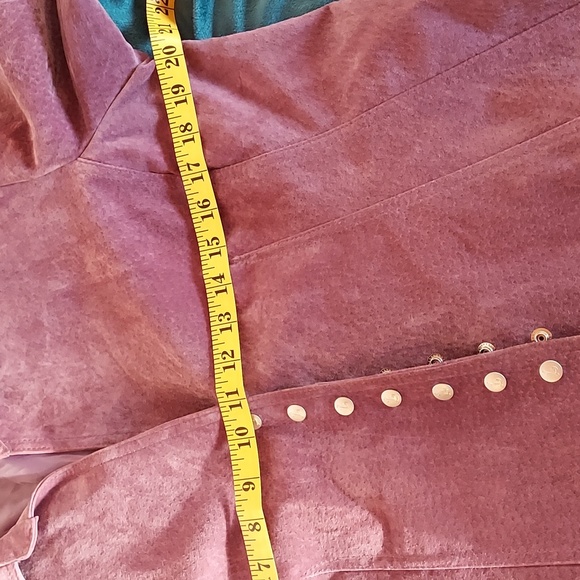 Live A Little Women's Purple Suede Fitted Jacket Snapped Front Size M - Picture 12 of 13